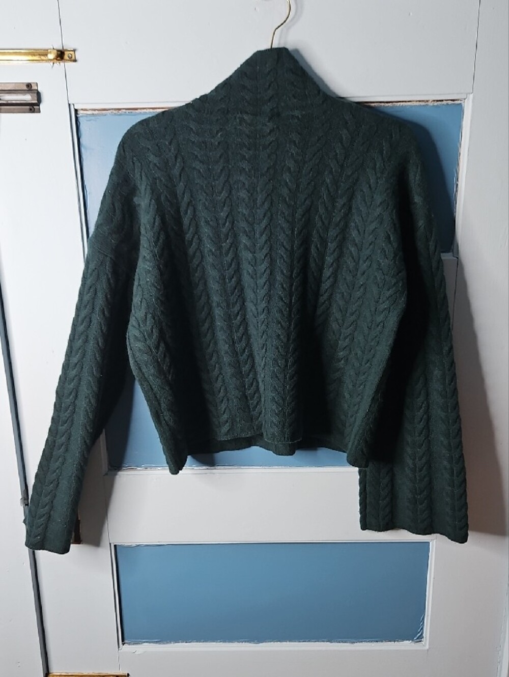 ANTONIO MELANI Chloe Cashmere Spruce Evergreen Cable Knit Sweater NWT Small - Picture 6 of 10